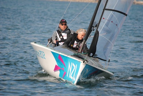 Jan Apel and Tim Dempsey (NZL), SKUD 18 racing on Day 4 of the 2012 Paralympics at Portland © David Staley - IFDS 